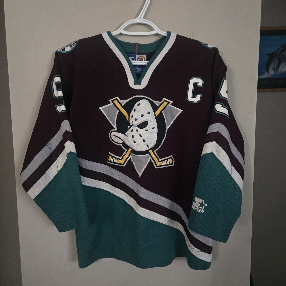 Authentic KARIYA Anaheim Mighty Ducks Jersey 90s Vintage Small Starter Vintage